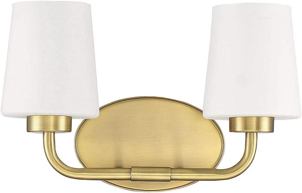 Fitz 2 Light Frosted Dimmable Vanity Light