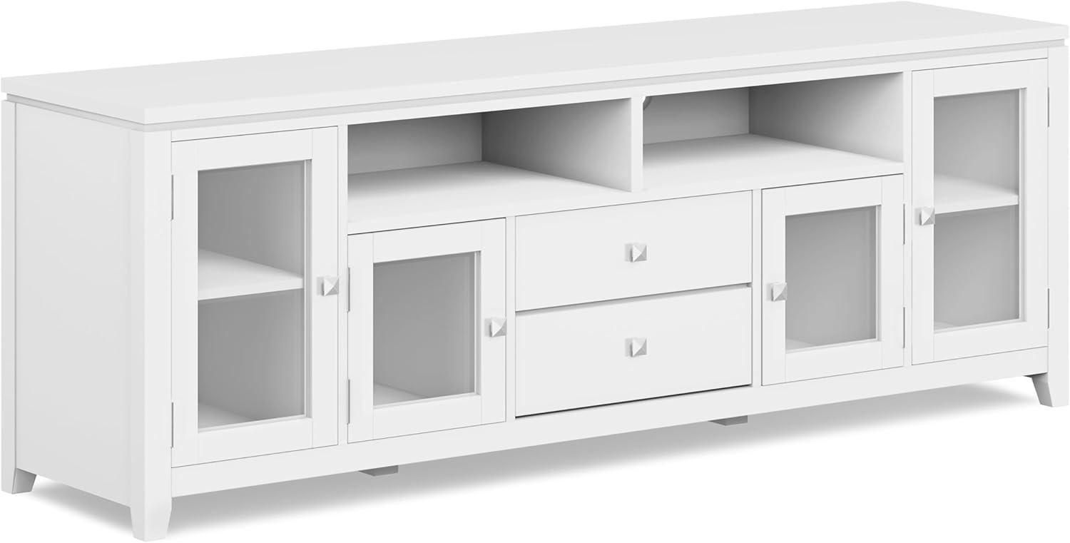 Simpli Home Cosmopolitan SOLID WOOD 72 inch Wide TV Media Stand For TVs up to 80 inches