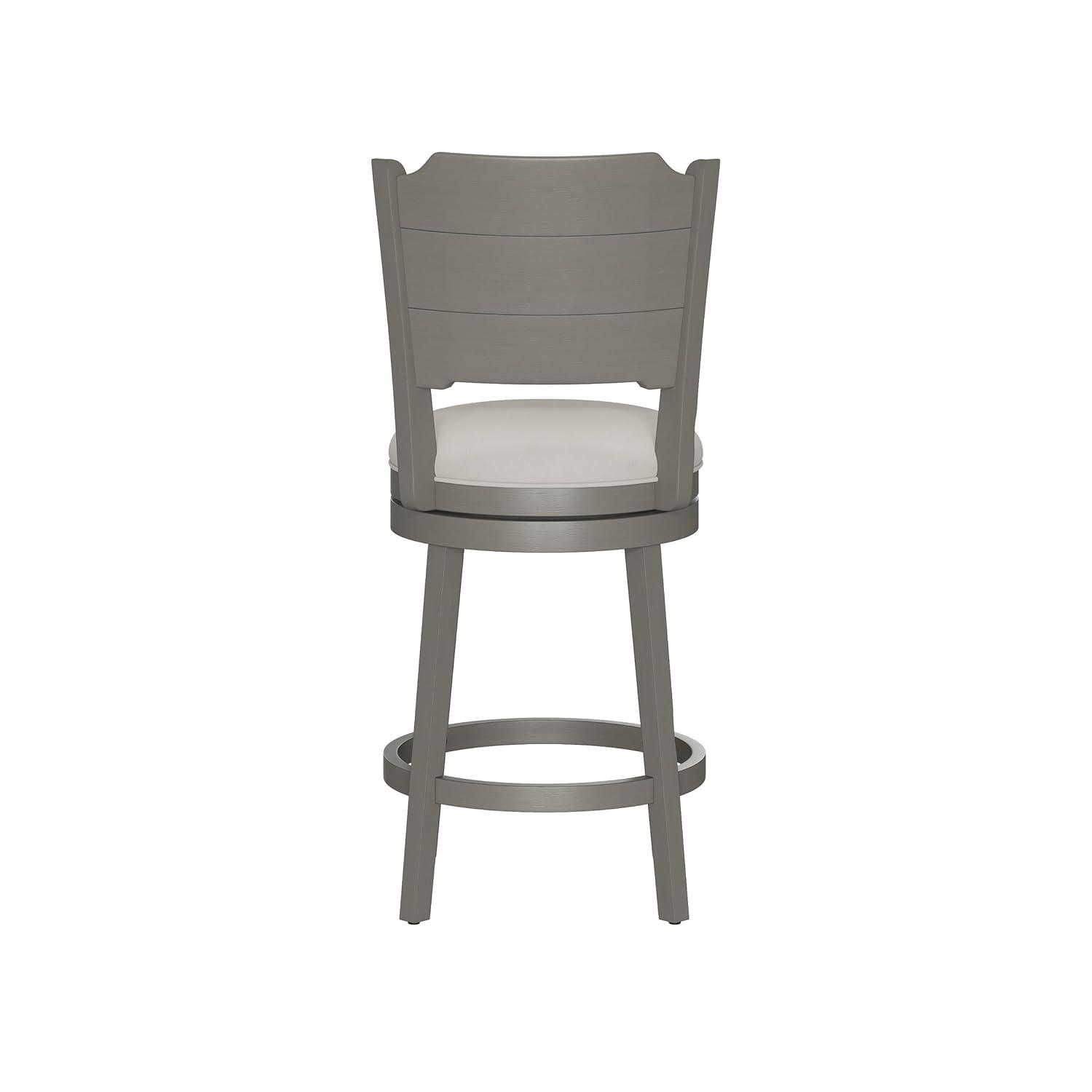 Hillsdale Furniture Clarion Wood Counter Height Swivel Stool, Distressed Gray