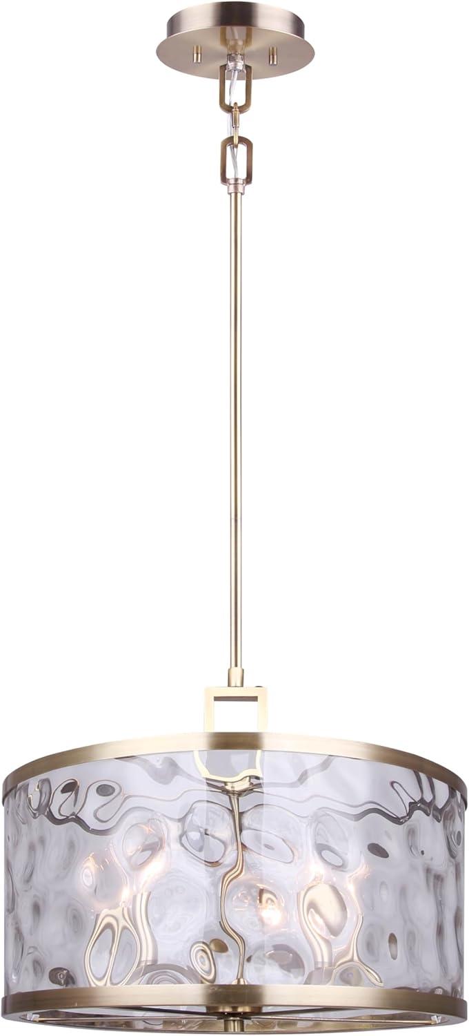 Frankie Gold and Glass 5-Light Adjustable Chandelier