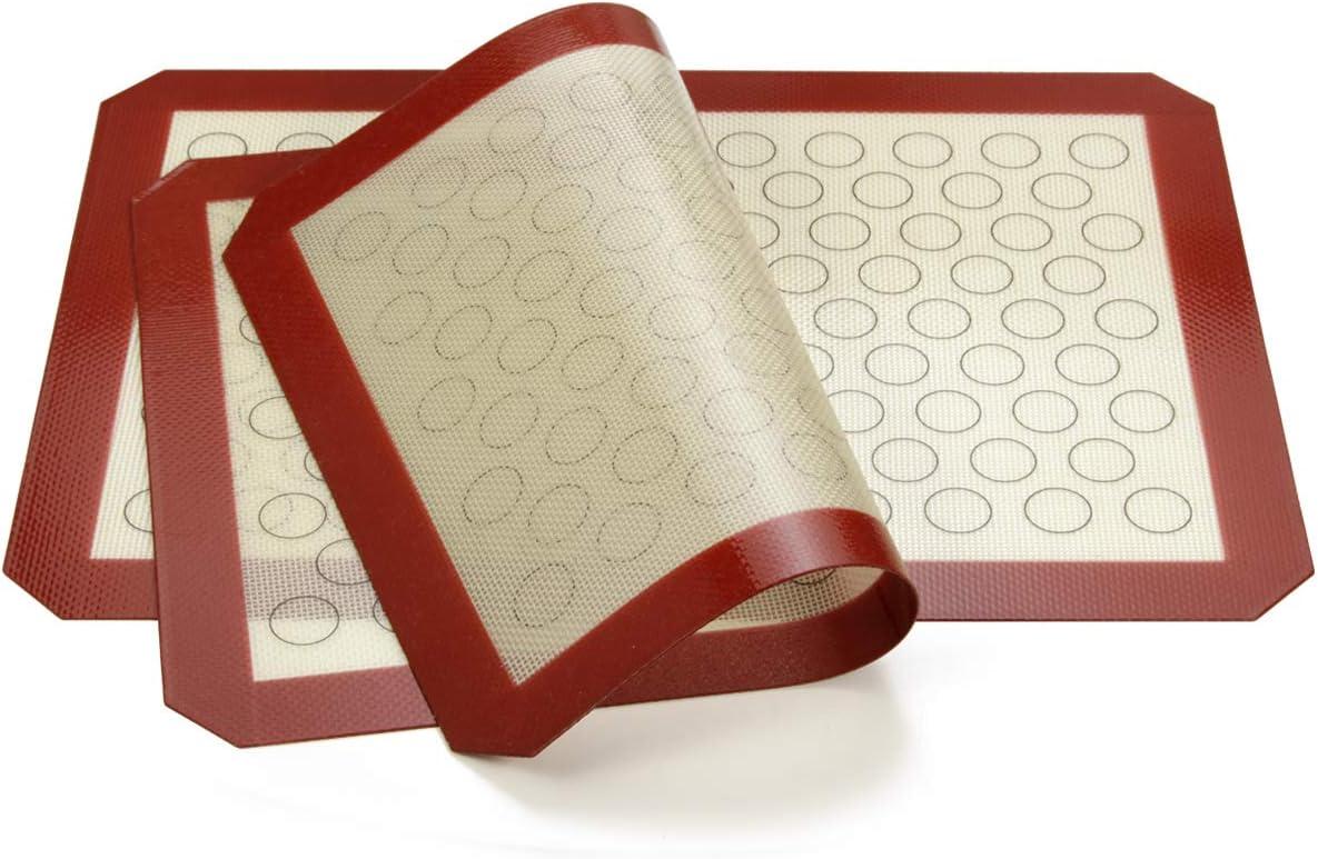 Stainless Steel Non-stick Cookie Sheet Set with Silicone Mats