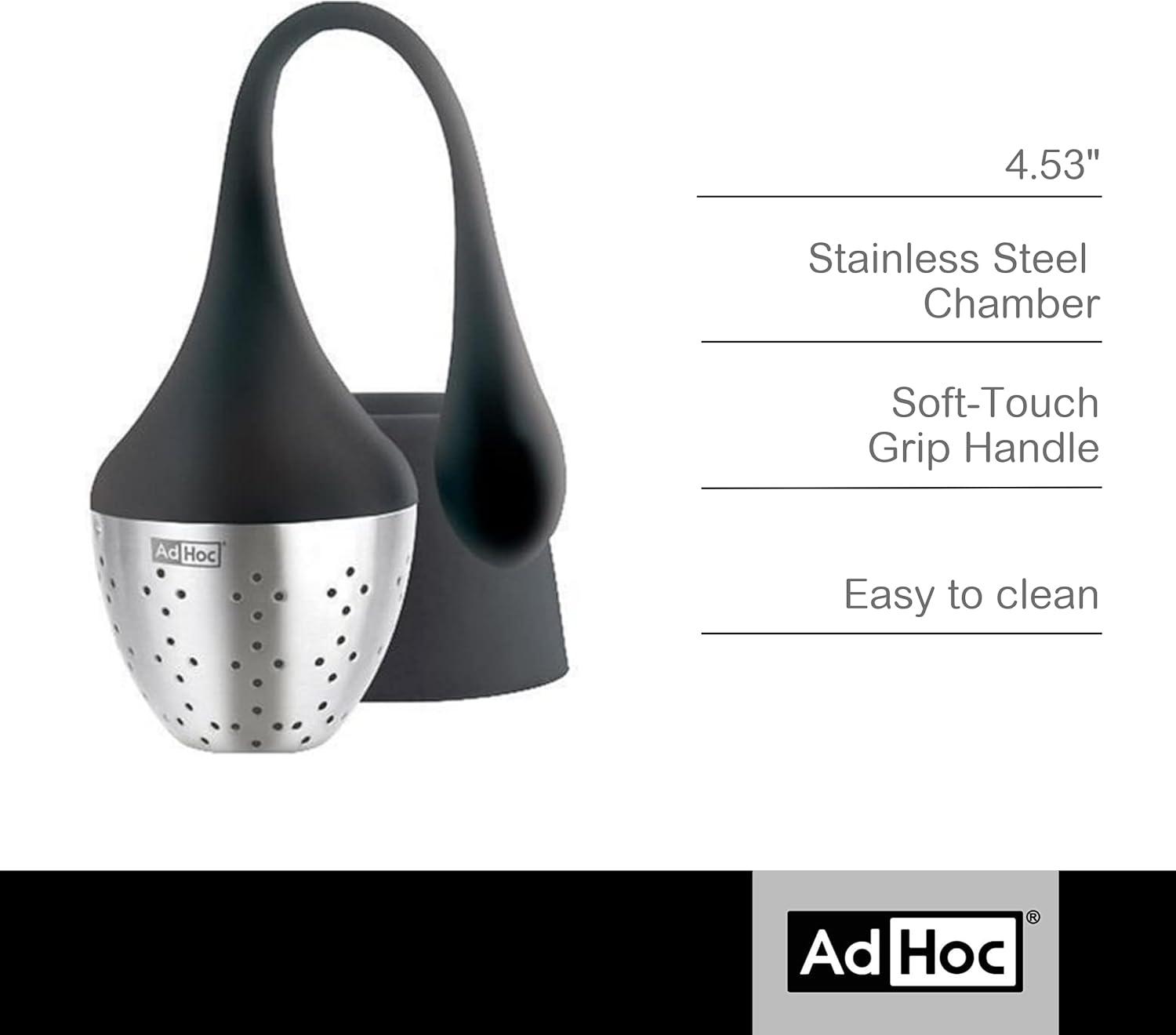 AdHoc Black Silicone and Stainless Steel Tea Infuser