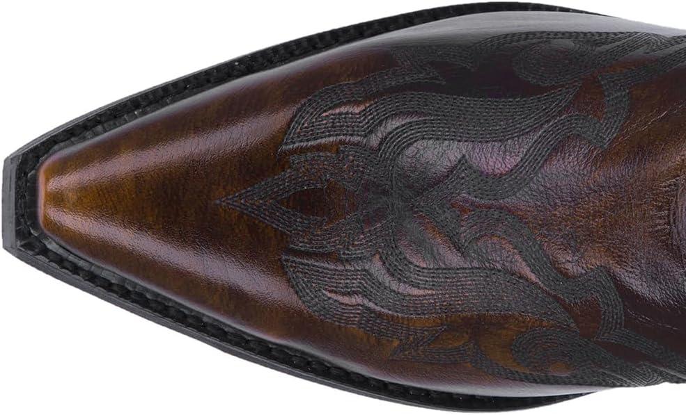 Laredo Mens Hawk Embroidered Snip Toe Cowboy  Mid Calf Boots