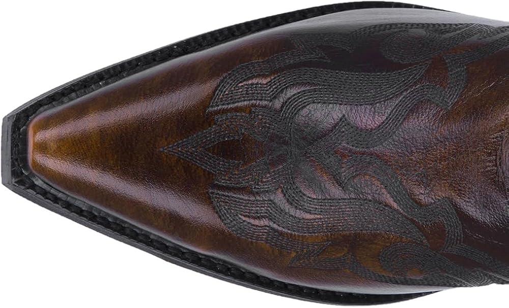 Laredo Mens Hawk Embroidered Snip Toe Cowboy  Mid Calf Boots