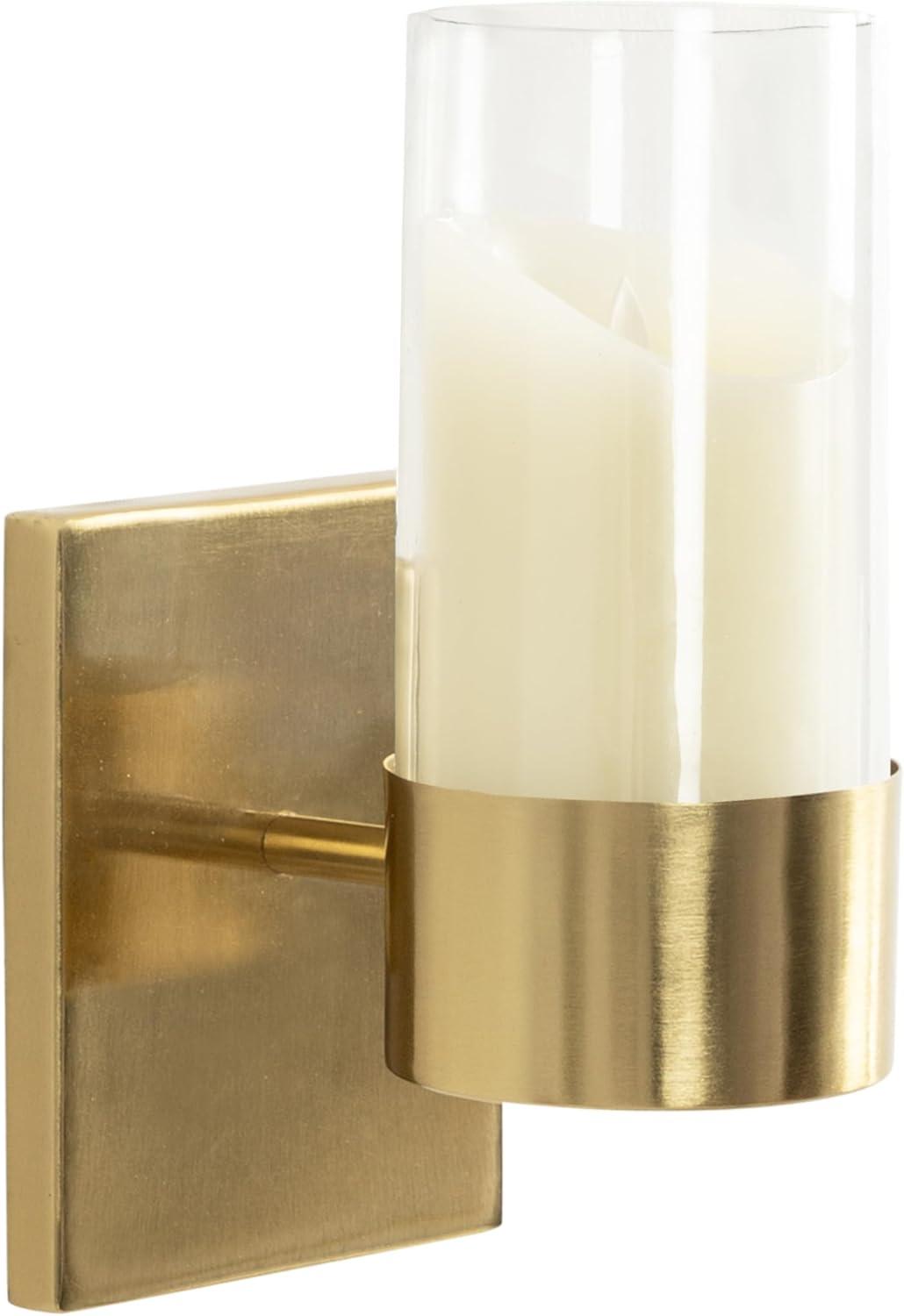 Kate and Laurel Zabler Metal Wall Sconce, 5x6x10, Gold