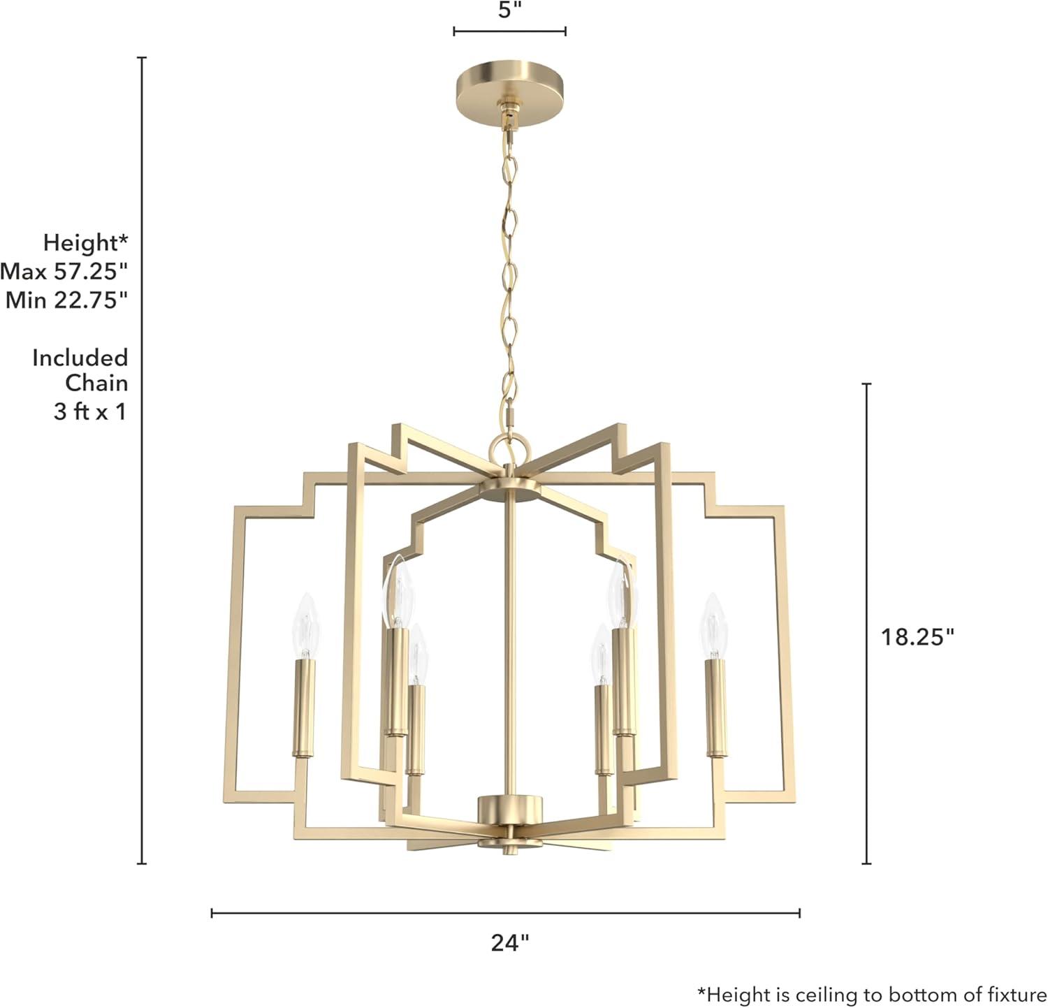 Zoanne Alturas Gold 24" Modern Glam Chandelier