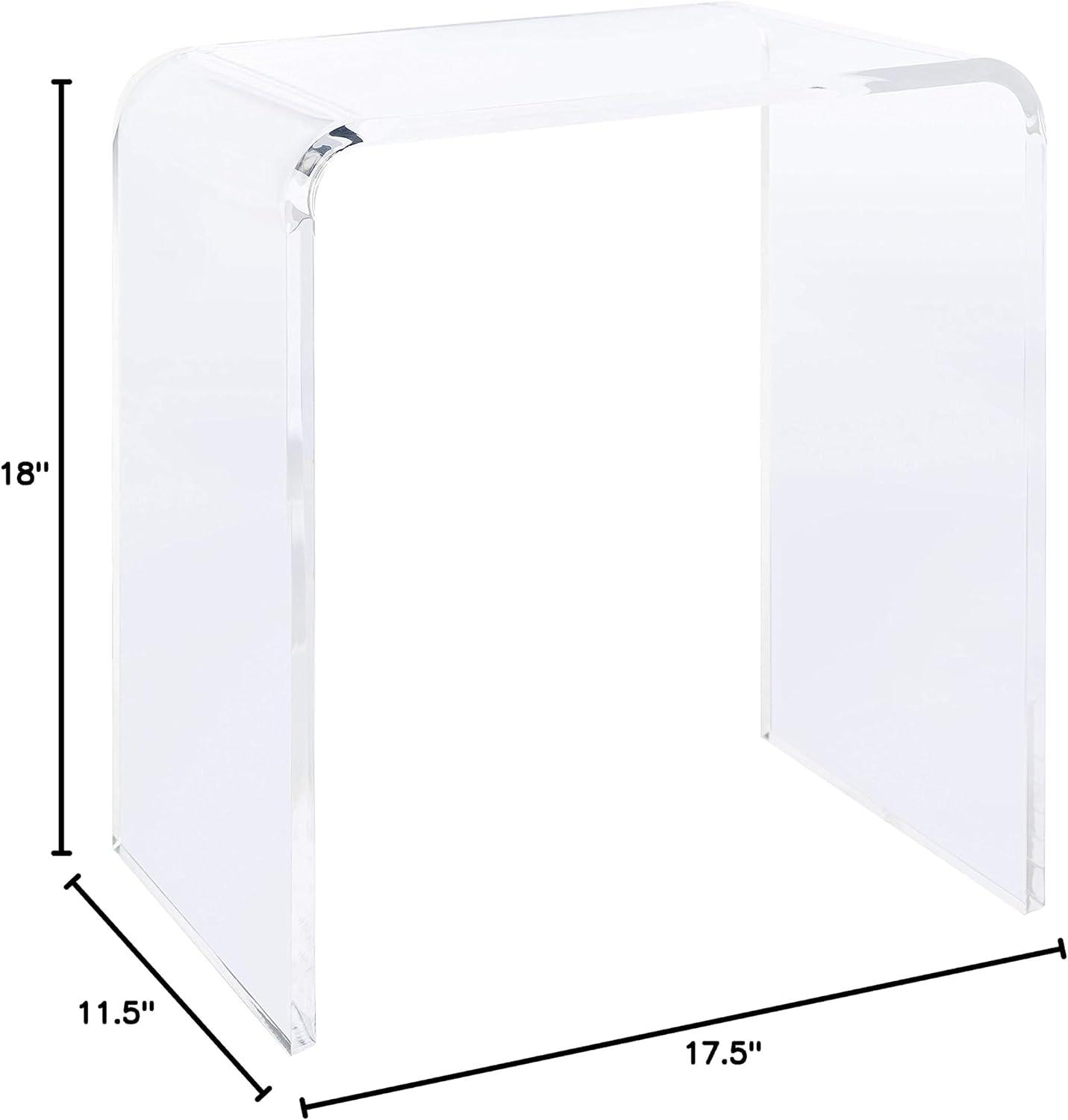 Pryor Acrylic Side Table - Clear - Safavieh.