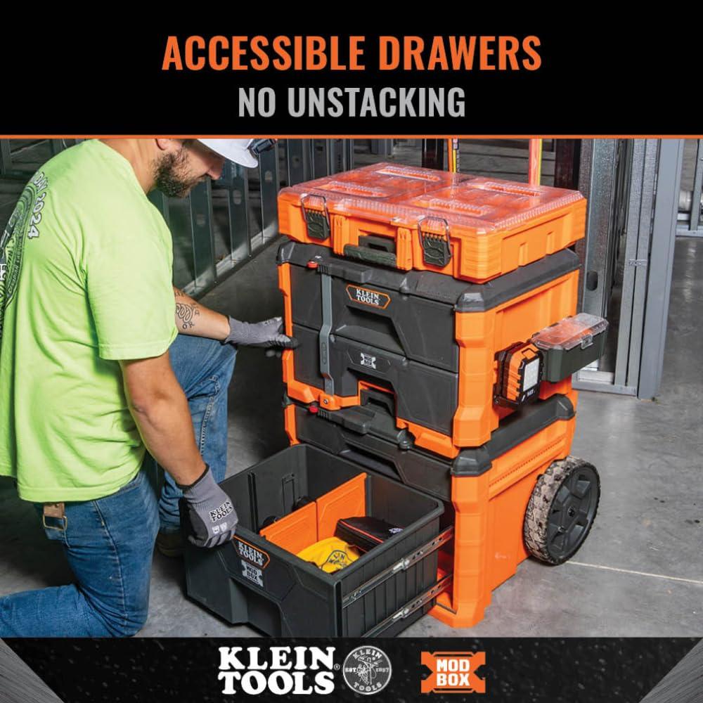Klein Tools 54801MB MODbox Two Drawer Rolling Tool Box