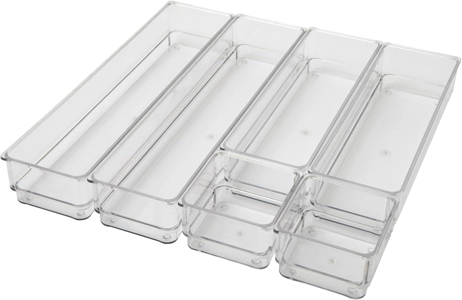 Thomas Martha Stewart Set of Plastic Stacking Home Office Desk Drawer Organizers