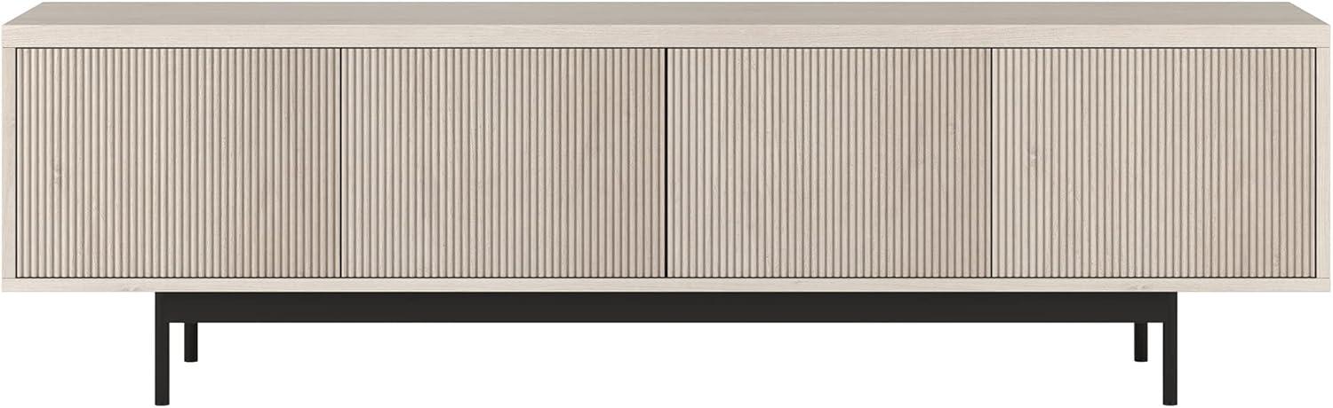Evelyn&Zoe Whitman Rectangular TV Stand for TV's up to 75", Alder White