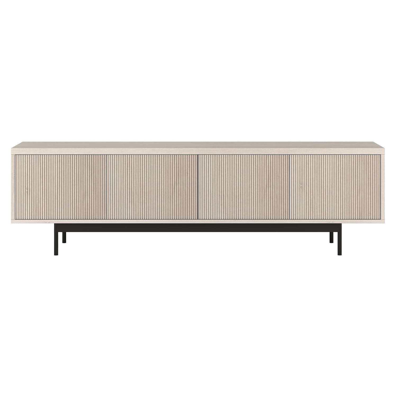 Evelyn&Zoe Whitman Rectangular TV Stand for TV's up to 75", Alder White