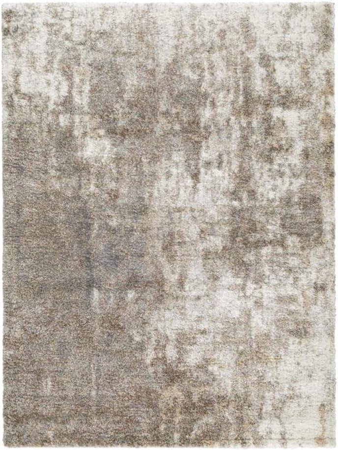 Signature Design by Ashley Pearidge Casual 7'11" x 10' Machine Woven Cloudy Abstract Pattern Large Area Rug, High Pile, Brown, Beige, Gray, & White