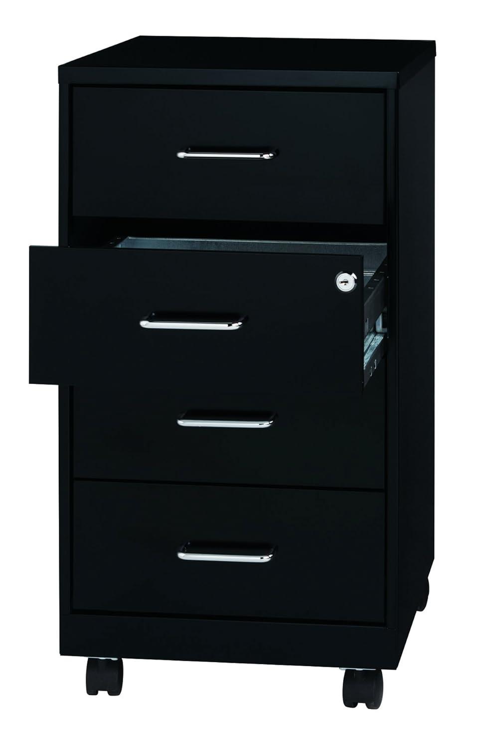 Inbox Zero Onetta 4-Drawer Mobile Vertical Filing Cabinet