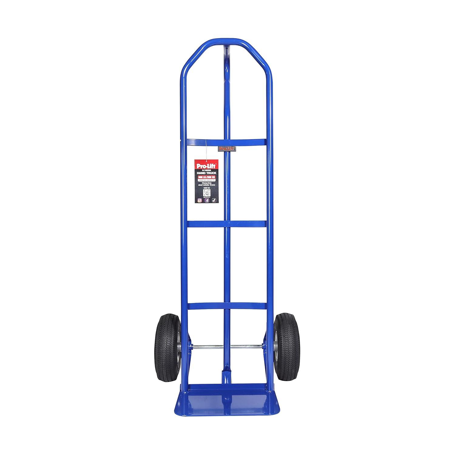 Pro-Lift H-1600A 800 Lbs Hand Truck Heavy Duty with P-Handle and 10-in Wheels
