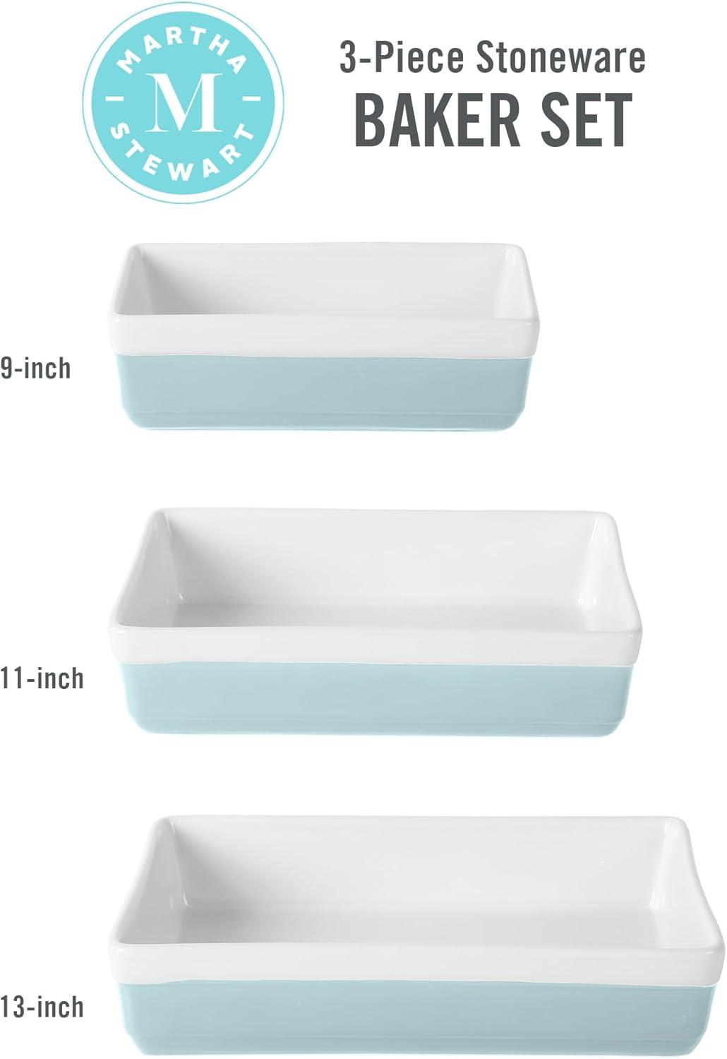 Martha Stewart Martha Stewart 3 Piece Stoneware Bakeware Set