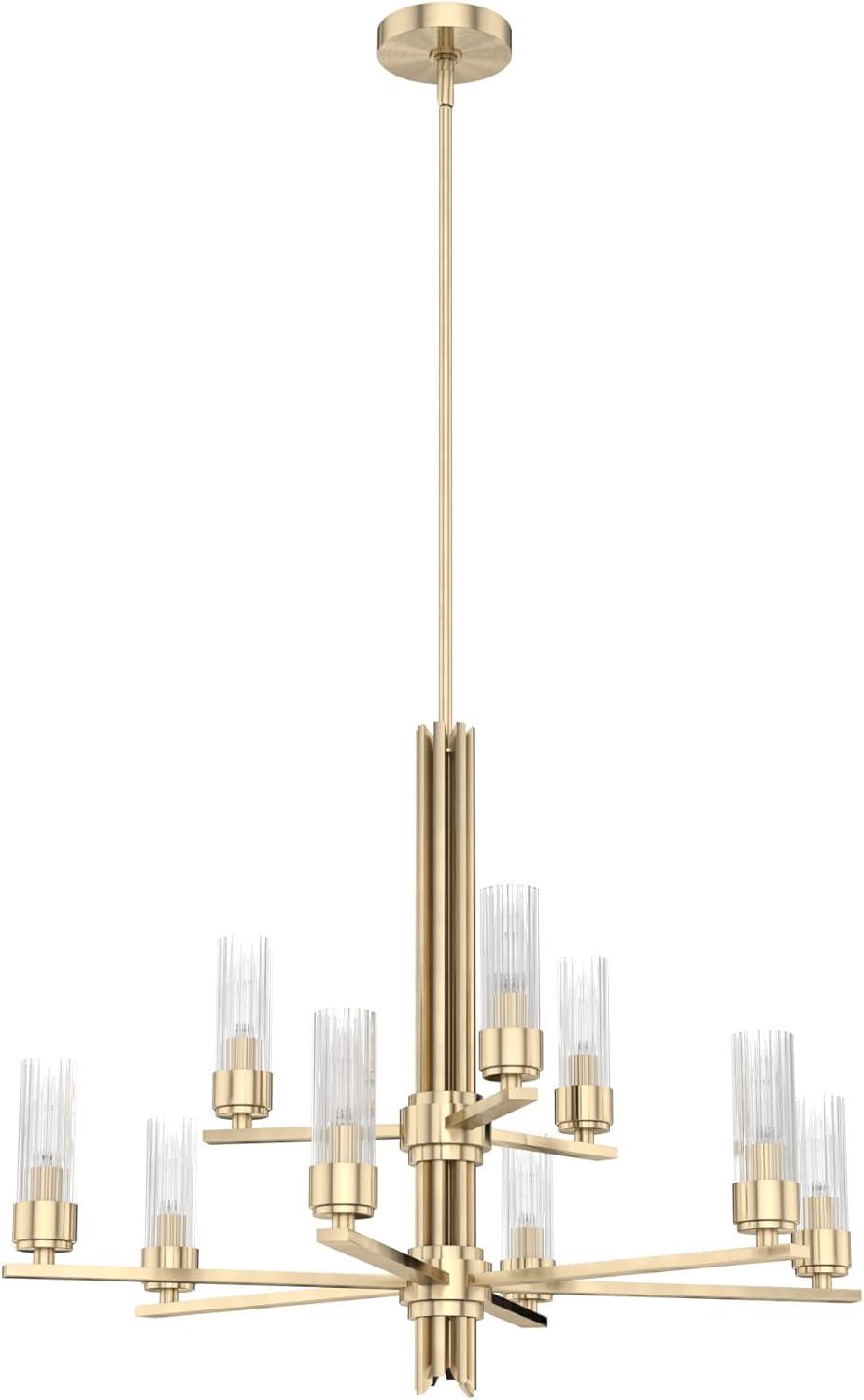 Alturas Gold 9-Light 2-Tier Candle Style Chandelier