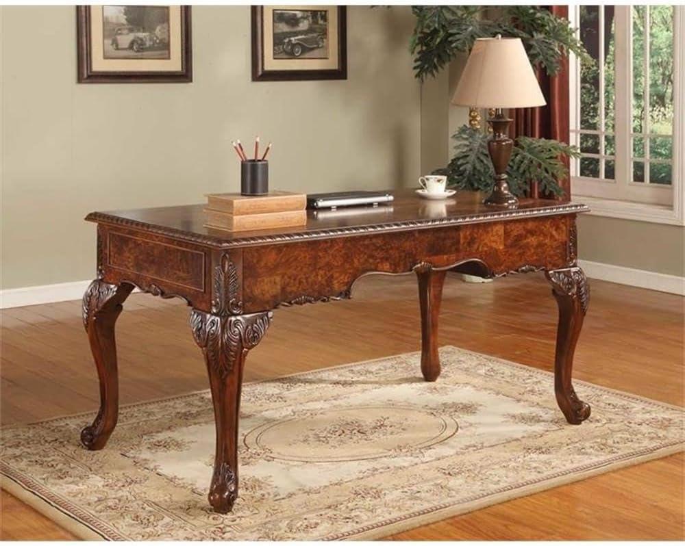 Best Master CDExecutive 60" Wood Office Desk With Hand Carved Designs in Cherry