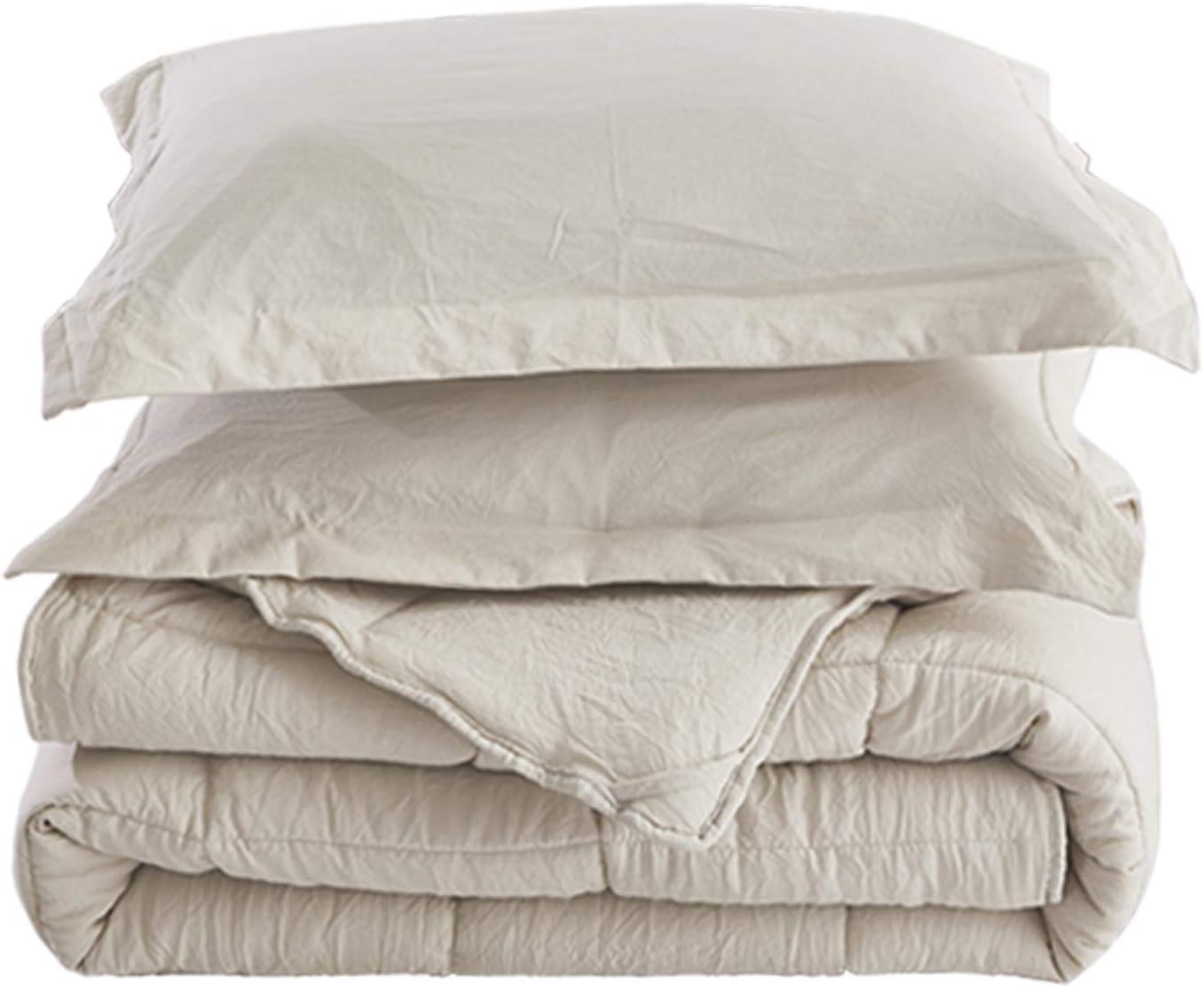 Homechoice International Group 3pc Comforter Set - All Season Reversible Down Alternative Comforter with Two Shams - Quilted Duvet Insert with Corner Tabs - Box Stitched Blanket - Breathable, Soft, Fluffy