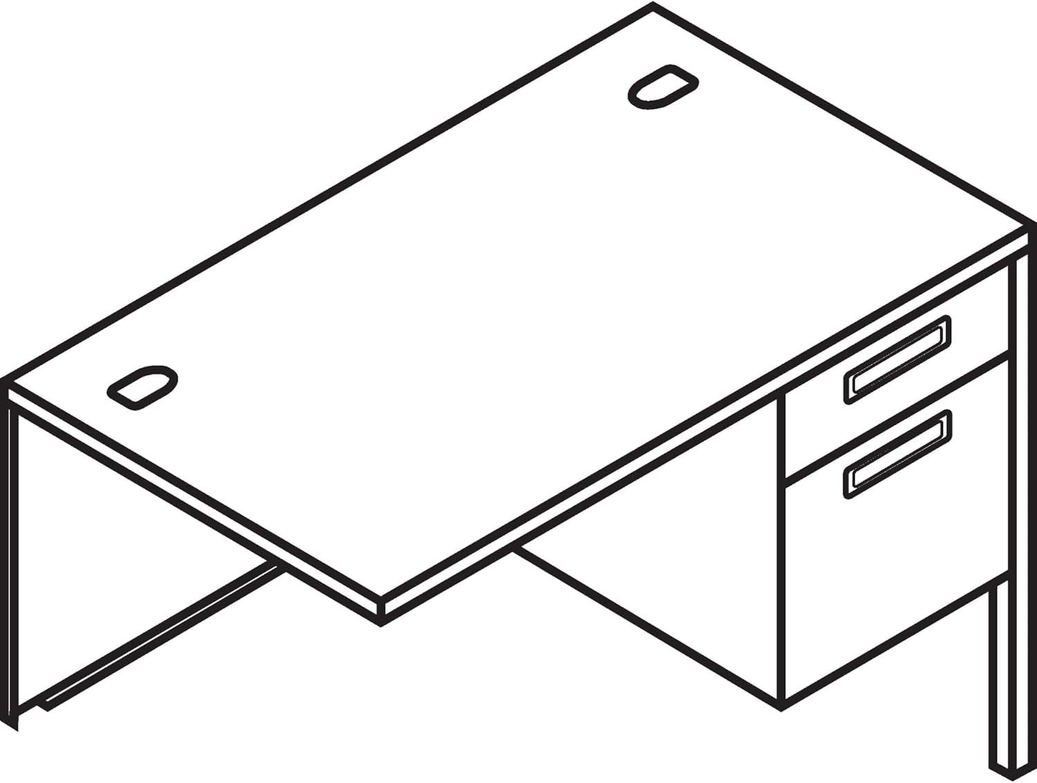 38000 Series 29.5" H x 48" W Desk Return