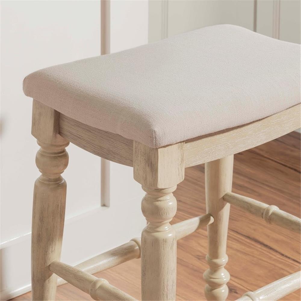 Jordyn Backless Upholstered Wood Counter & Bar Stool