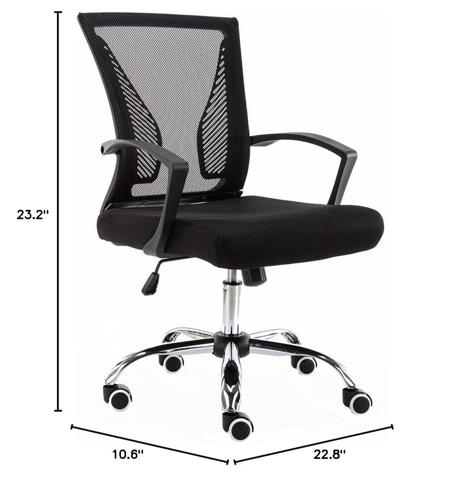 Modern Home Zuna Mid-Back Office Chair - White/White
