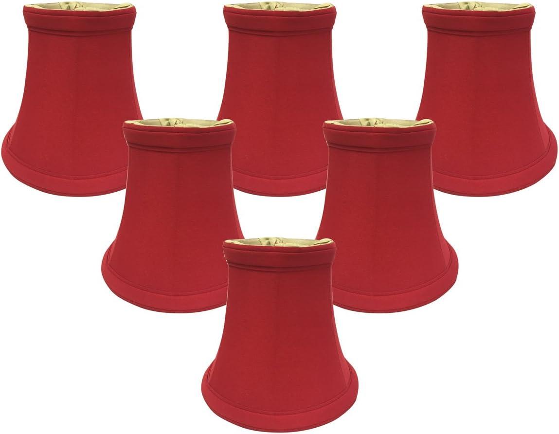 Everly Quinn Everly Quinn Faux Silk Clip On Chandelier Lamp Shades (Set of 6)