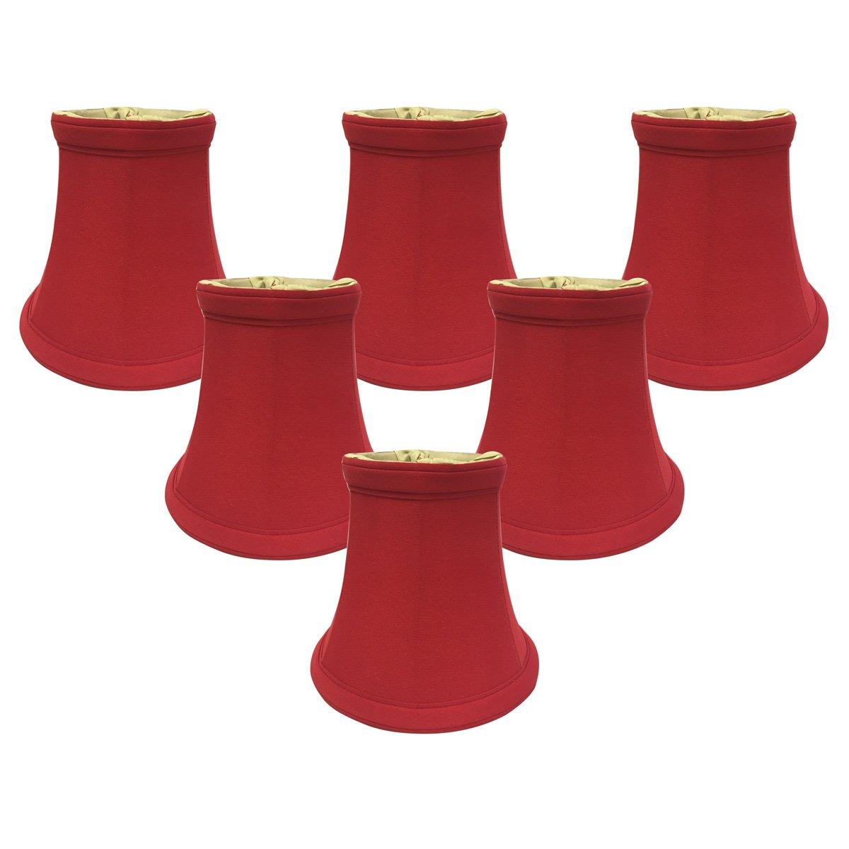 Everly Quinn Everly Quinn Faux Silk Clip On Chandelier Lamp Shades (Set of 6)