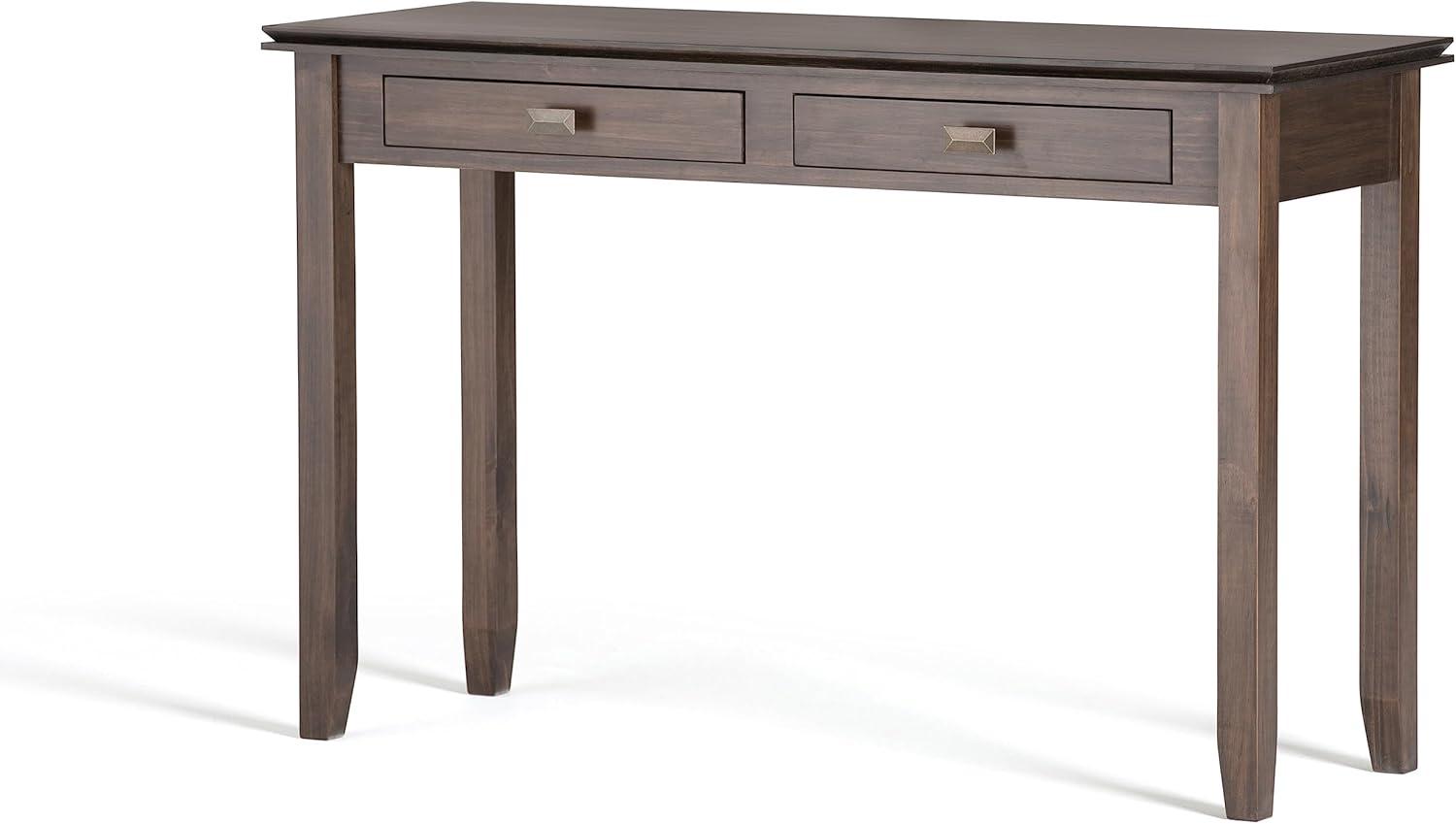 Simpli Home Artisan Wood 46" Transitional Console Sofa Table in Natural Brown