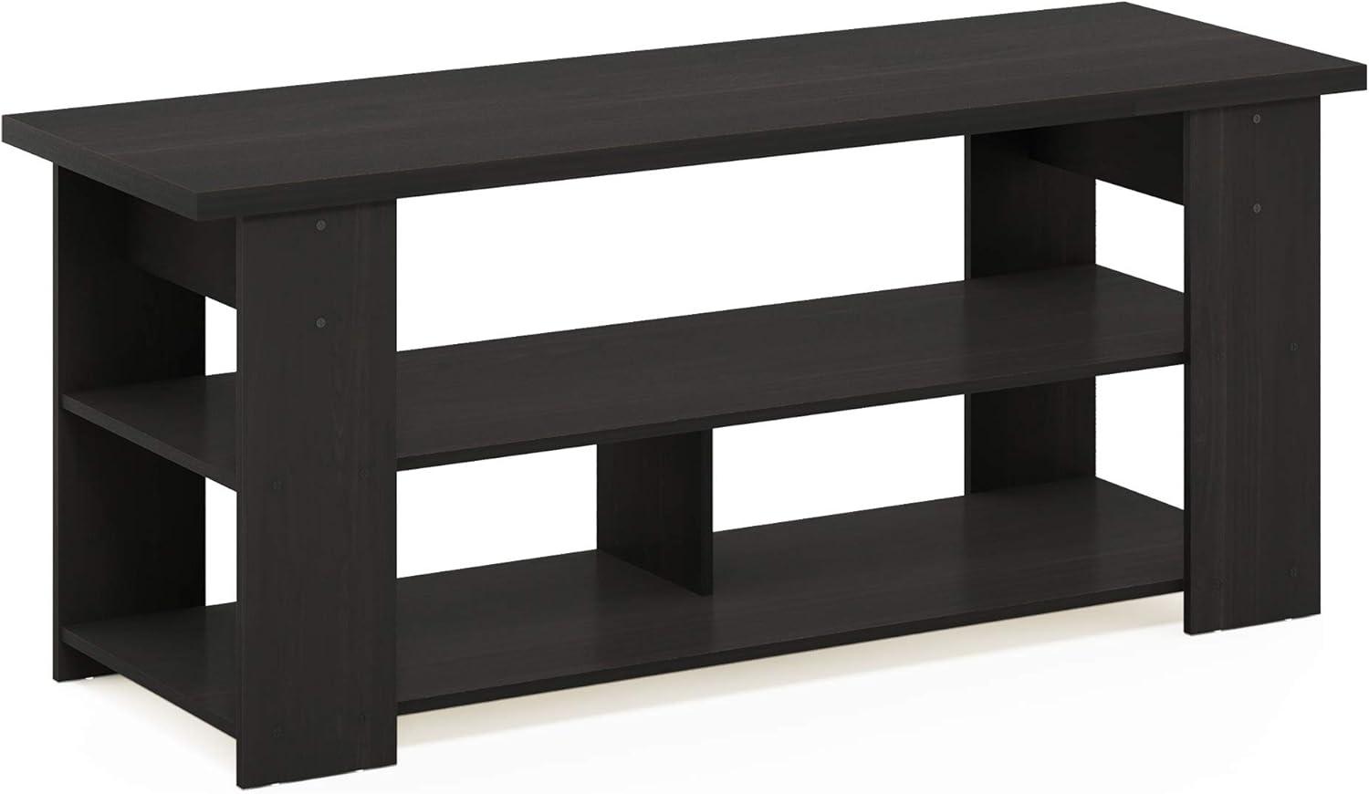 Furinno TV Stand Entertainment Media Center Console For TV's up to 55" w/Open Storage Shelves,Espresso