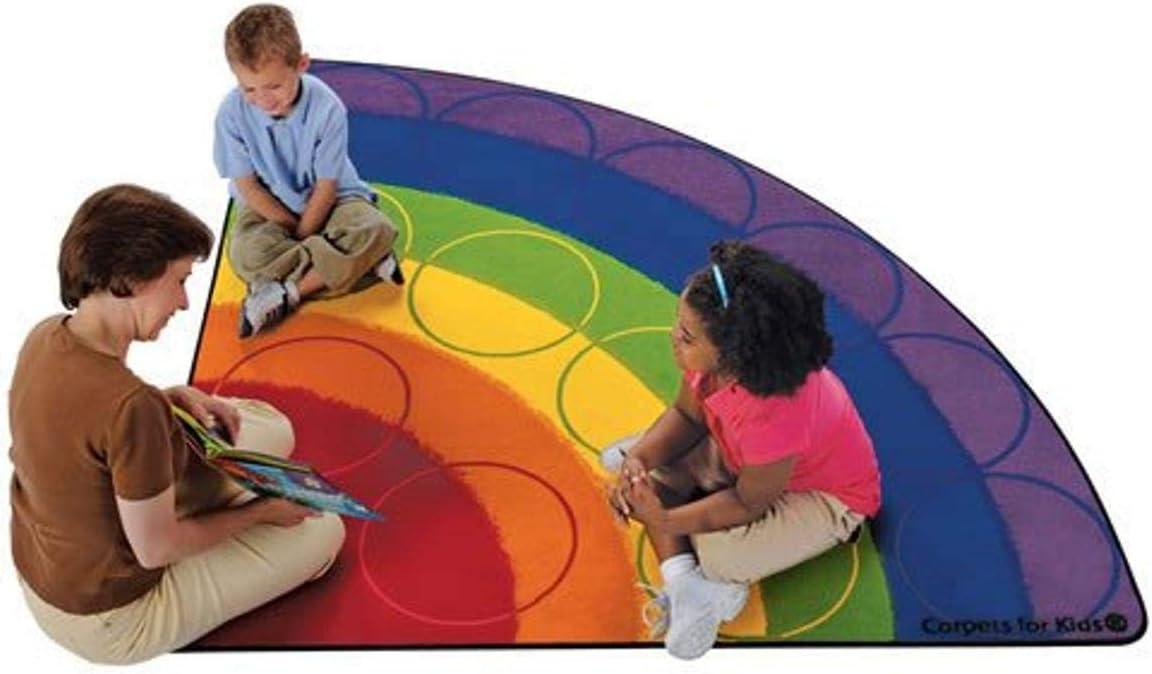 Rainbow Rows Seating Premium Tufted Multi Color Area Rug