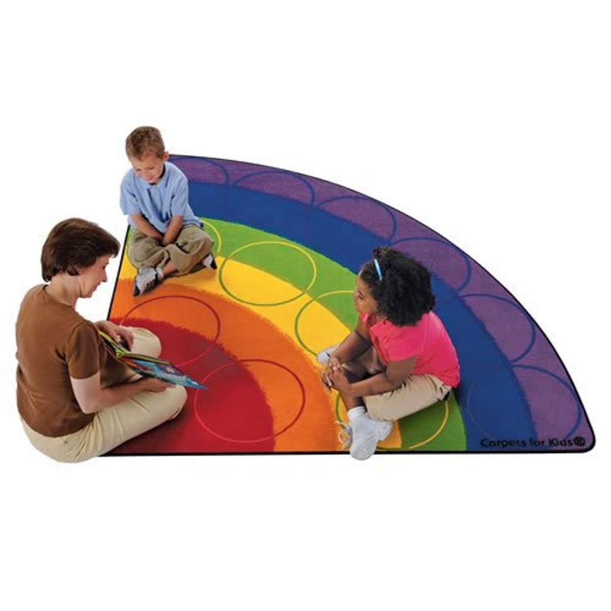Rainbow Rows Seating Premium Tufted Multi Color Area Rug