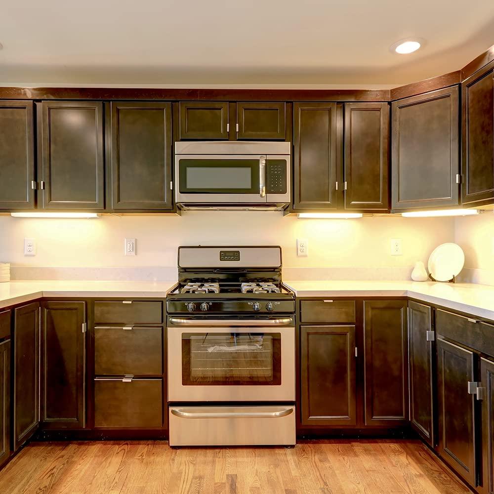 Maxxima 18 in. Hardwired LED Under Cabinet Light - 750 Lumens, 5 CCT, Color Temperature Slide Control, 2700K - 5000K, Kitchen and Indoor Lighting Fixture, White, On/Off Switch, ETL Listed