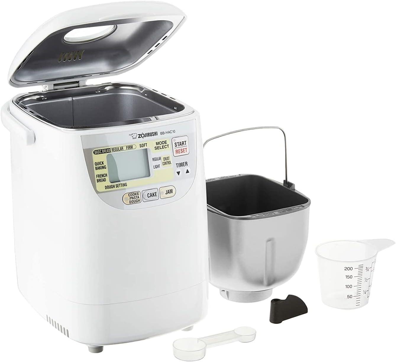 Zojirushi Home Bakery Bread Baker - BB-HAC10WZ: 8 Settings, 1 lb Capacity, Delay Timer, Digital Control, White