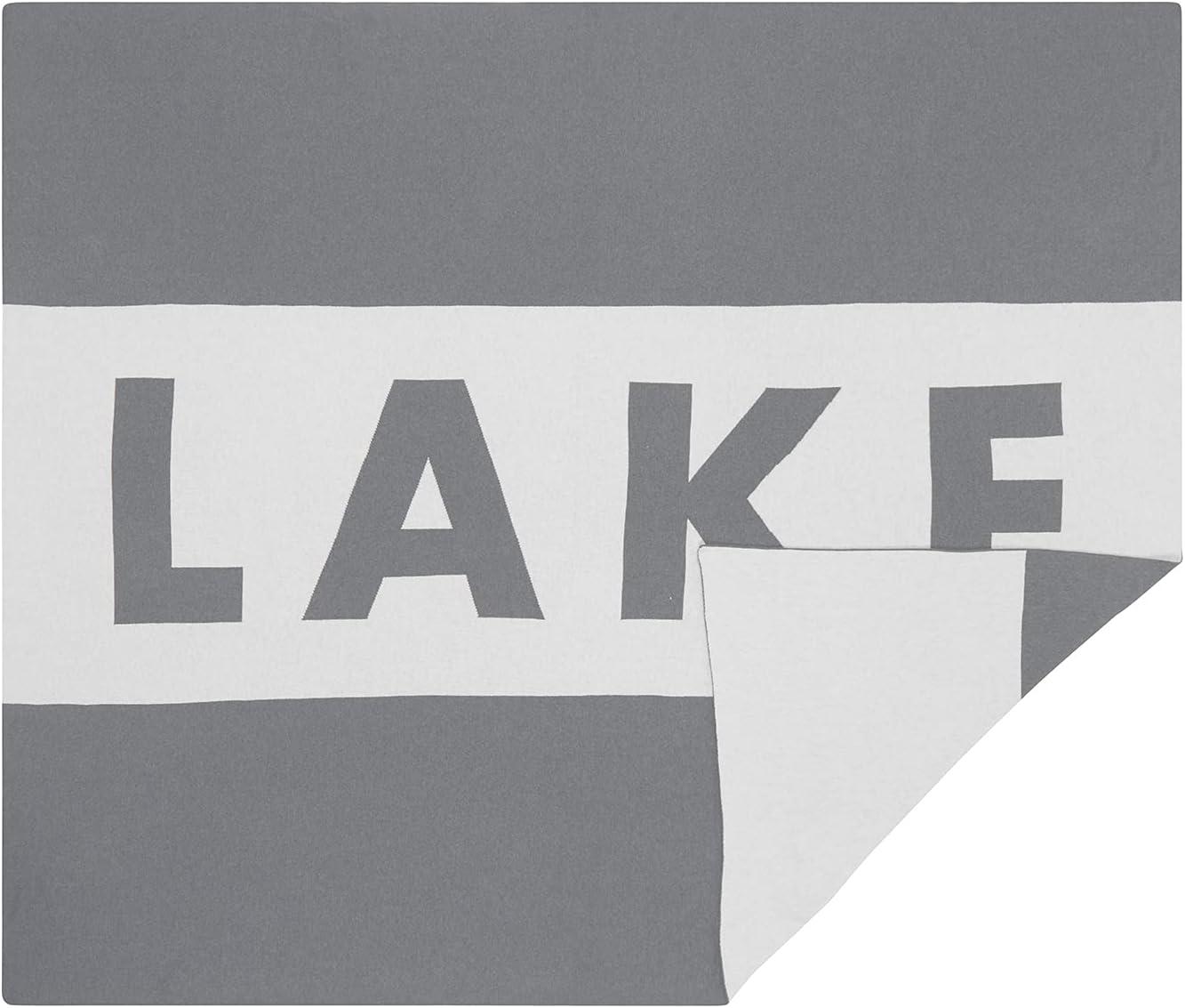 Creative Brands J2291 60 x 50 in. Face To Face Luxe Throw - Lake