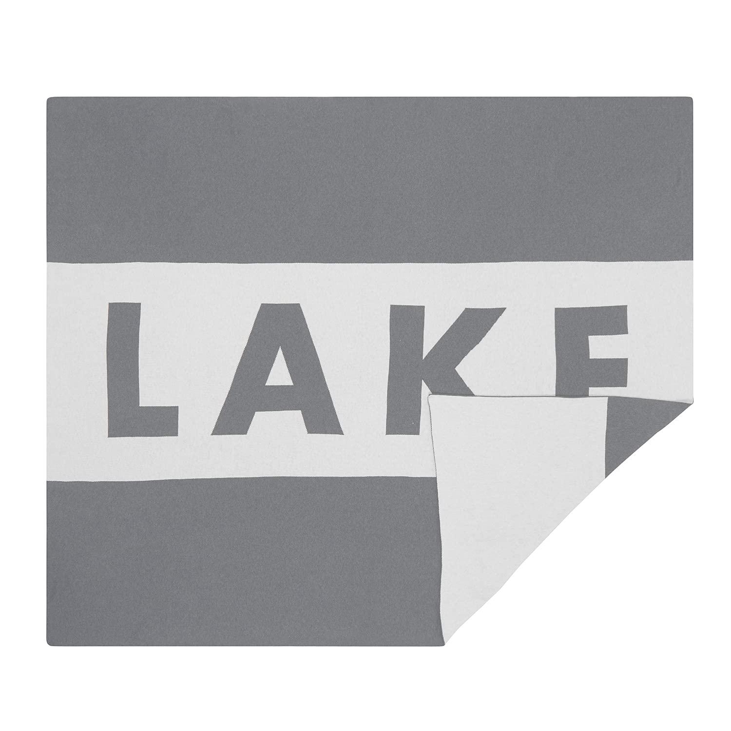 Creative Brands J2291 60 x 50 in. Face To Face Luxe Throw - Lake