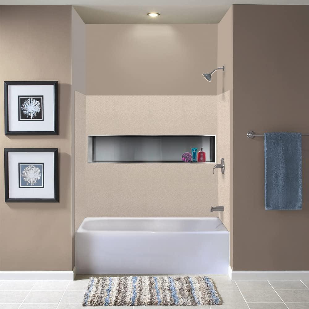 Cashew Velvet 60" x 60" 3-Piece Shower Wall Kit