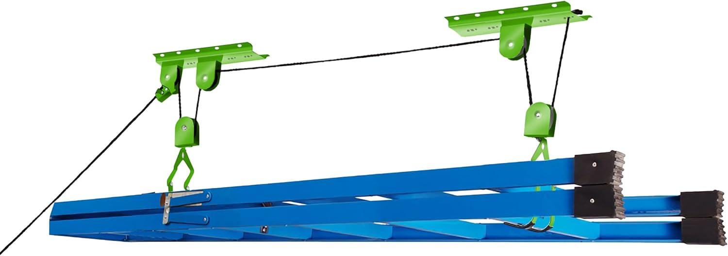 Rad Sportz Bike Hanger Set - Overhead Pulley System - Garage, 100lb Capacity - Bicycles, Ladders