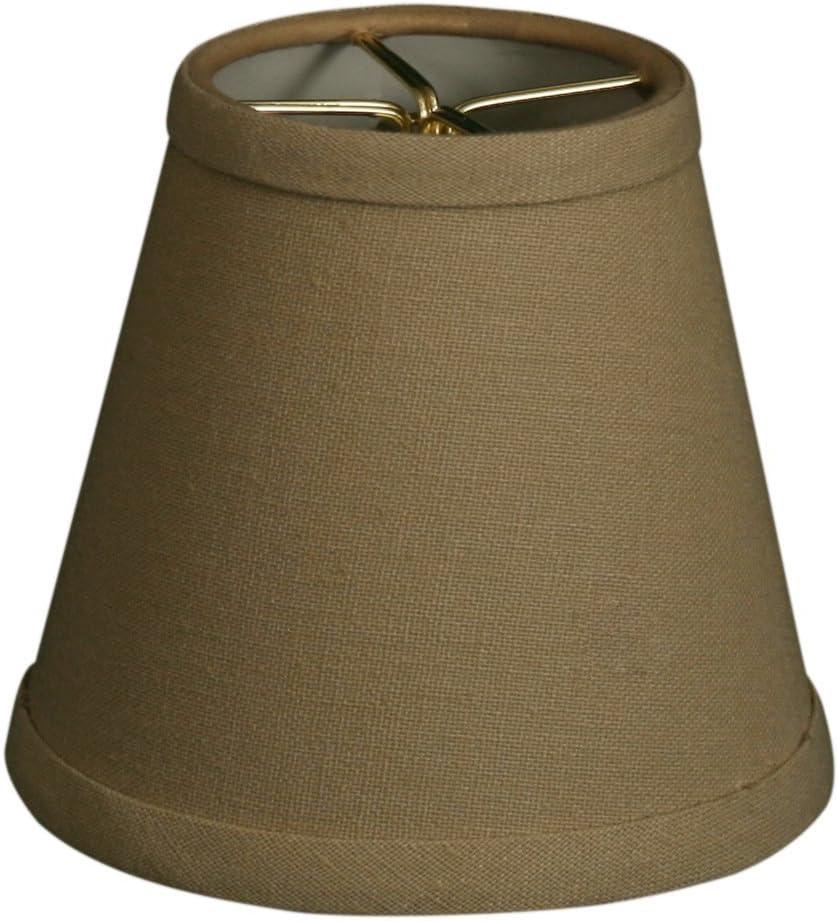 Royal Designs, Inc. Hardback Empire Chandelier Basic Shade CS-988-5LNBG-6, Linen Beige, 3 x 5 x 4.5, Pack of 6
