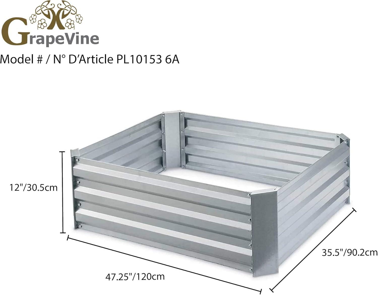 Grapevine Metal Raised Garden Bed