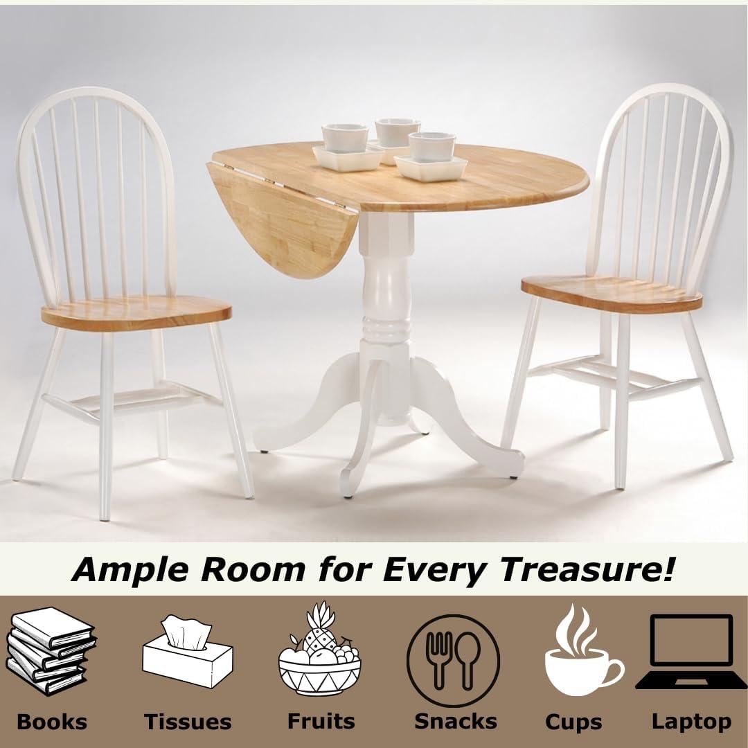 42" Mason Round Dual Drop Leaf Dining Table - International Concepts