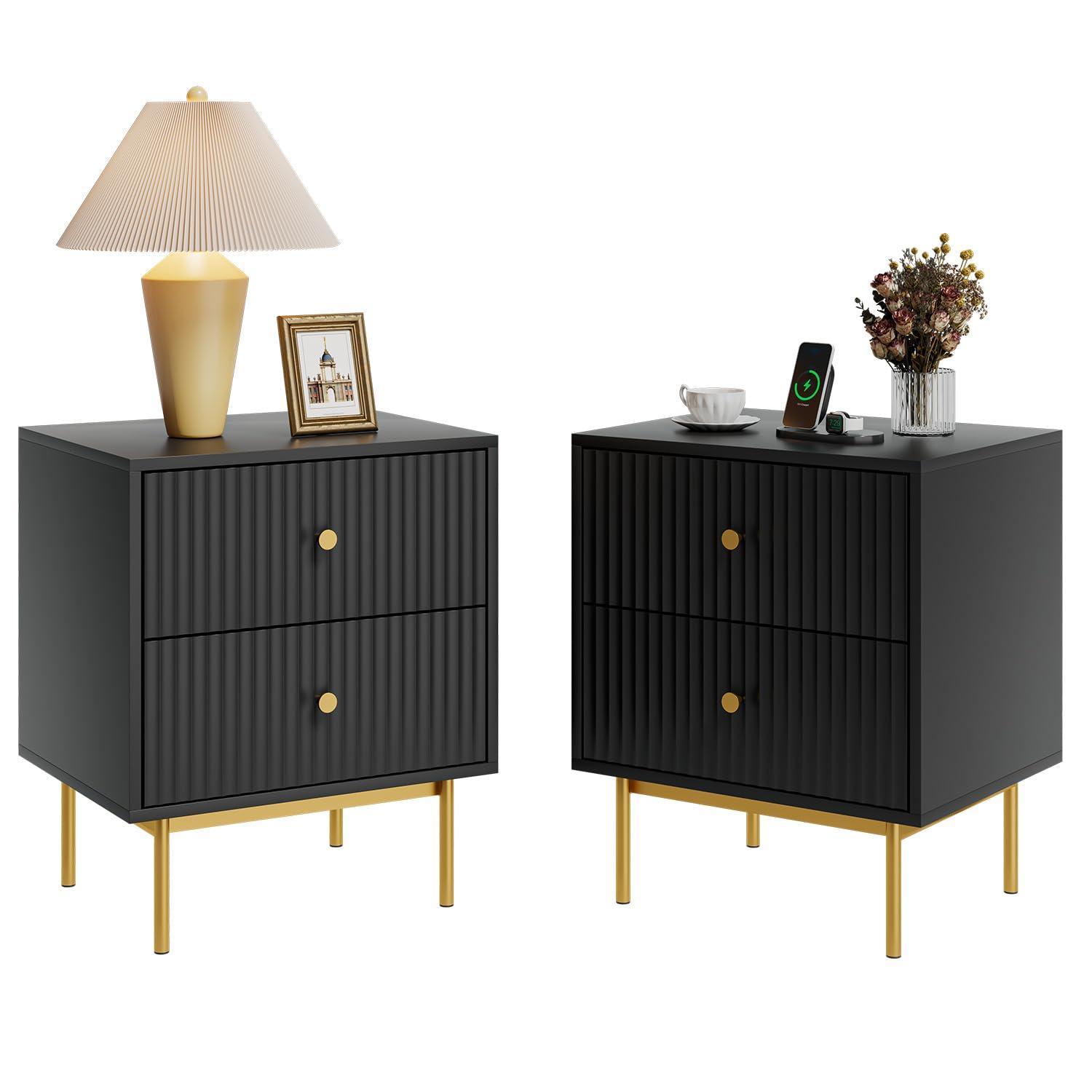Nightstand With 2 Drawers (Set of 2)