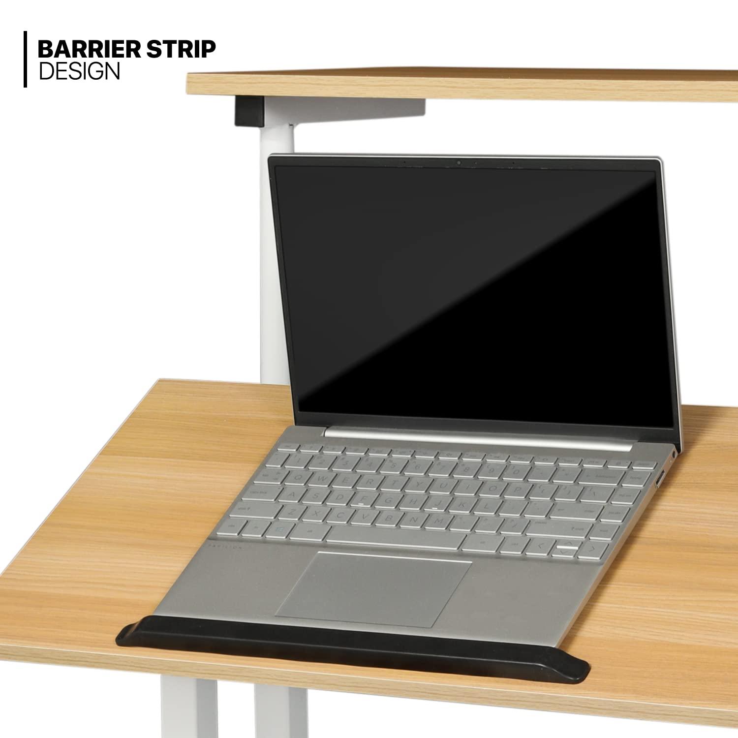 Inbox Zero Palocz Mobile Computer Desk Workstation, Rolling Laptop Standing Table with Monitor Shelf and Host Rack