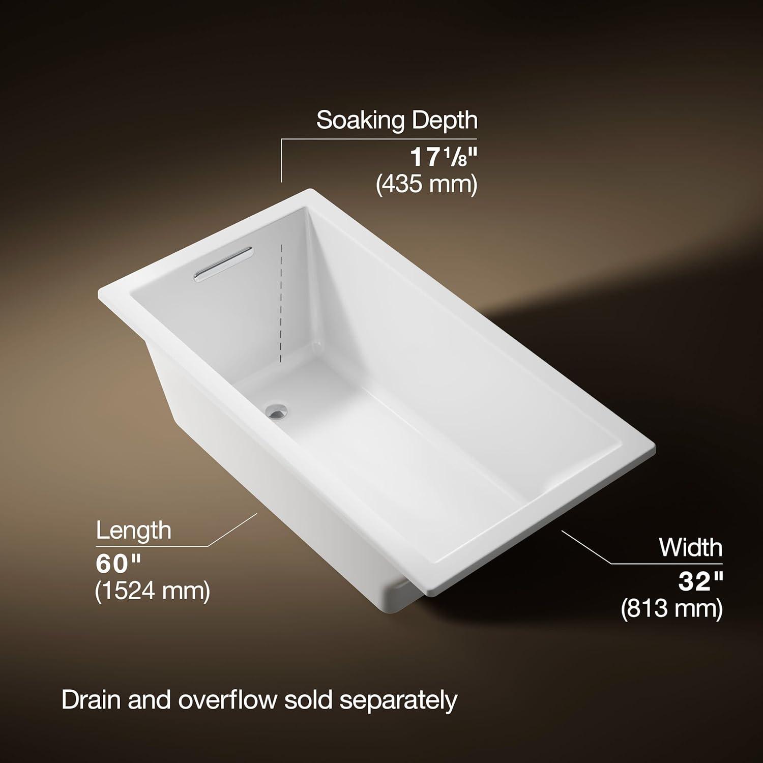 Underscore 72" x 42" Soaking Bathtub