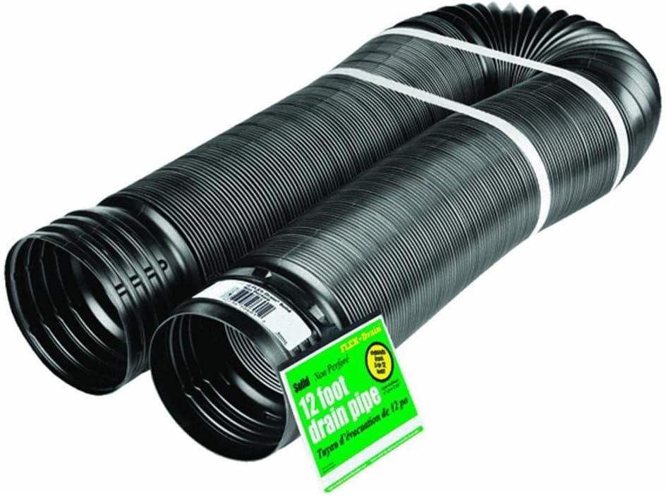 Flex-Drain 4'' X 12' Soild Drainage Pipe