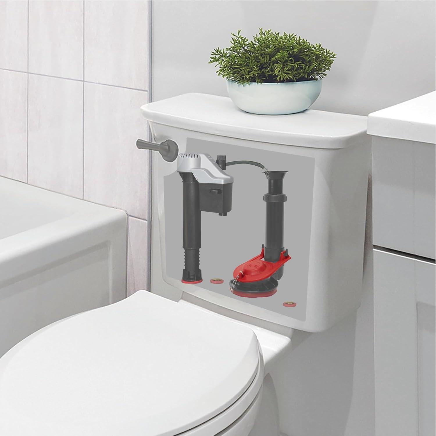 2" Universal Toilet Flush Valve Repair Kit with Adjustable Toilet Flapper