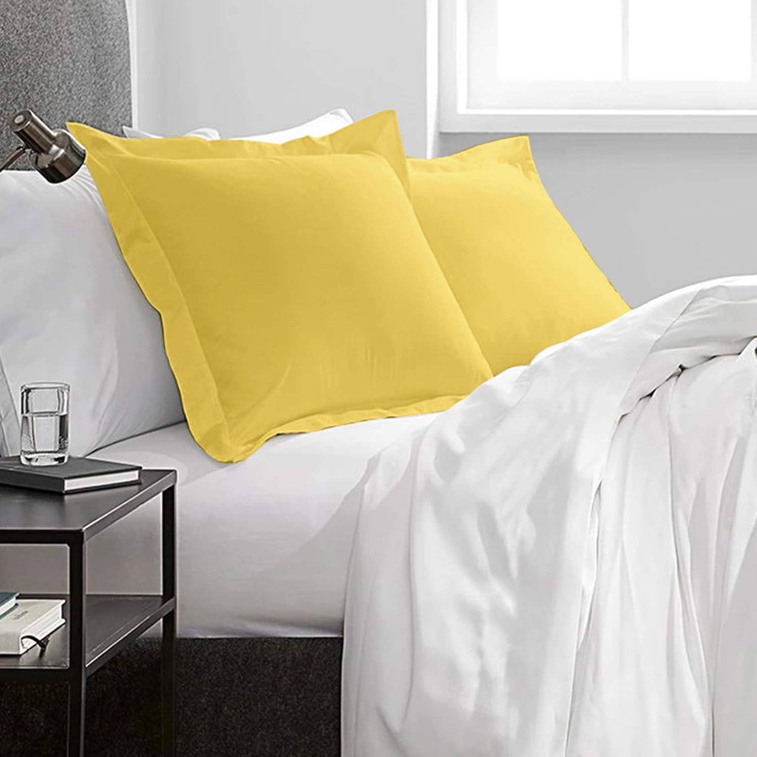 NTBAY Egyptian-Quality Cotton Sham Covers, 500 Thread Count Cotton Sateen Square Pillow Covers - NTBAY (Set of 2)