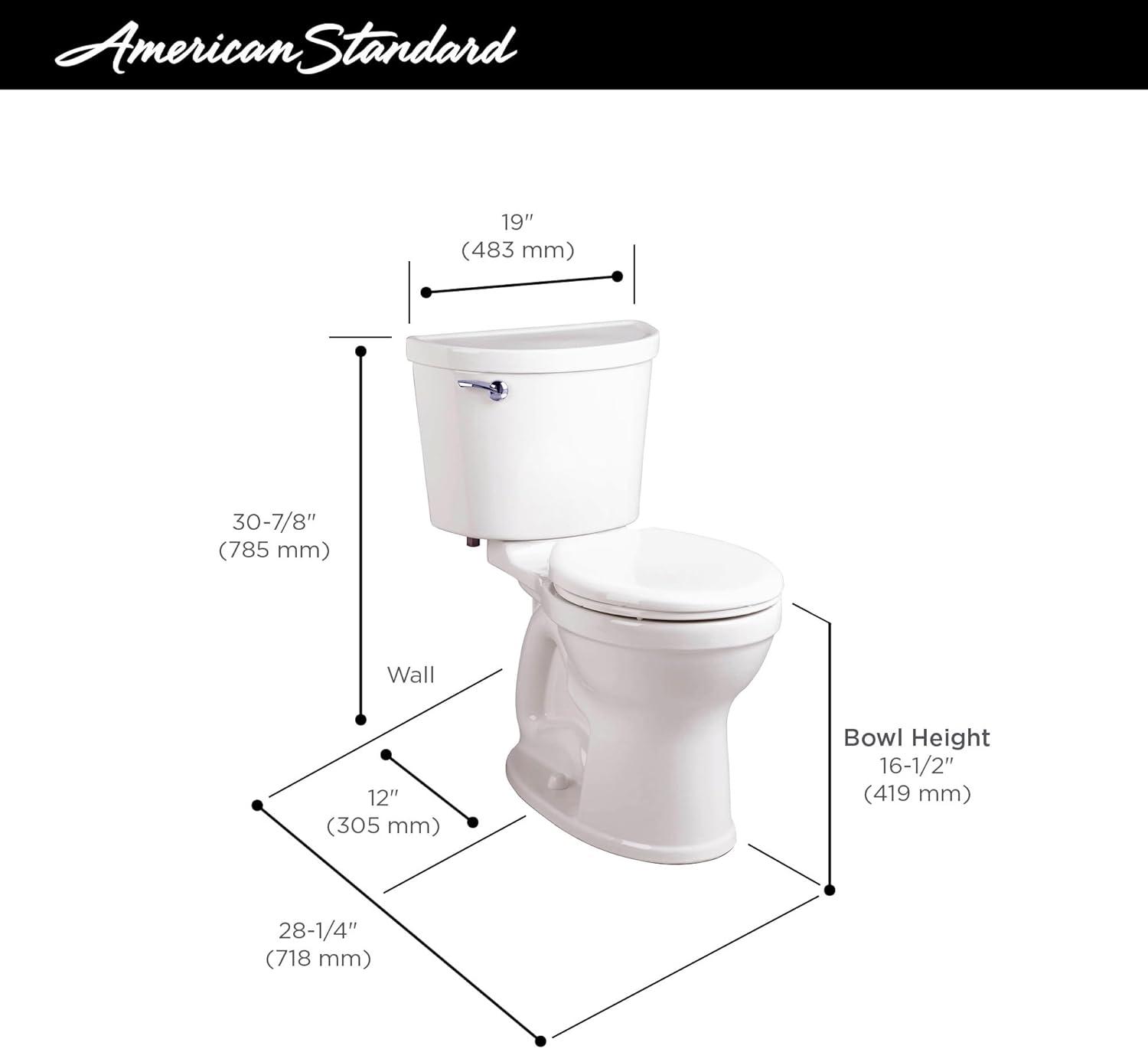 High Efficiency White Round Two-Piece Toilet