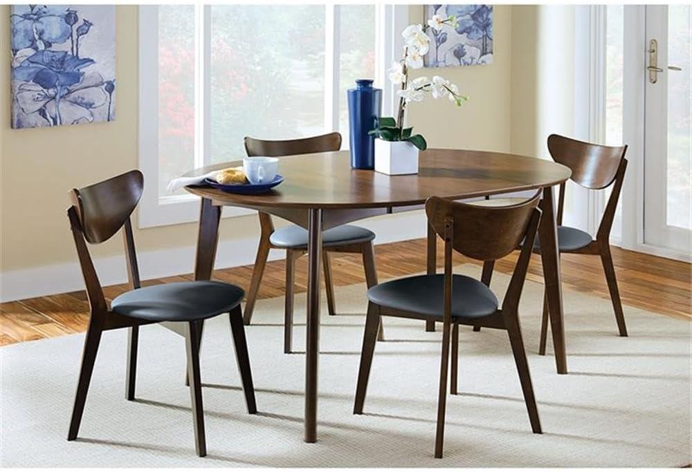 Coaster Malone Wood Dining Chairs with Padded Seat in Walnut