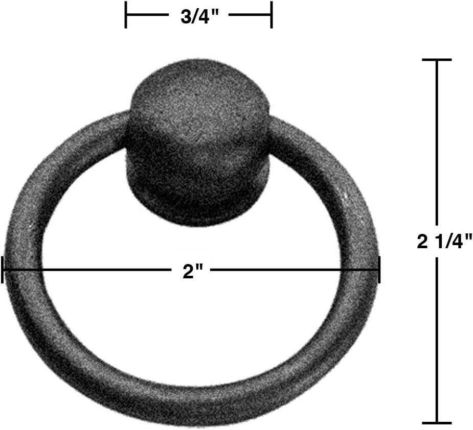 The Renovators Supply Inc. Wrought Iron Ring Pull Multipack (Set of 4)