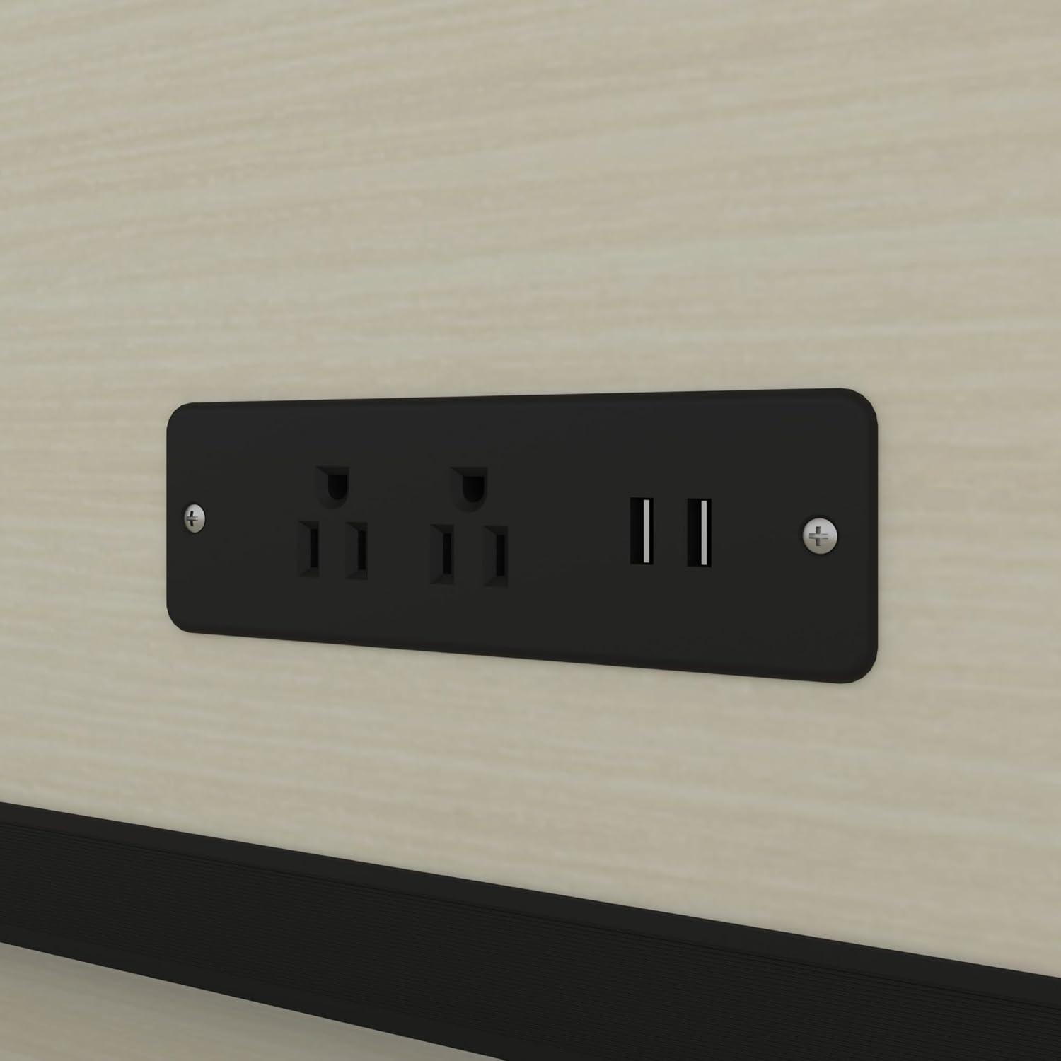 Bestar Logan Modern Wood U Shape Computer Desk with Hutch in White Chocolate